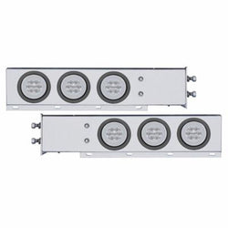 2-1/2" Bolt Pattern SS Spring Loaded Bar With 6X 21 LED 4" GloLight -Red LED/Clear Lens