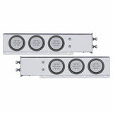 2-1/2" Bolt Pattern SS Spring Loaded Bar With 6X 21 LED 4" GloLight -Red LED/Clear Lens