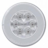 2-1/2" Bolt Pattern SS Spring Loaded Bar With 6X 21 LED 4" GloLight -Red LED/Clear Lens