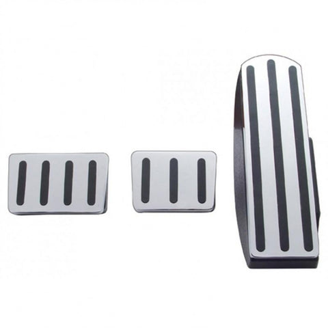 Freightliner Chrome Pedal Set With Black Inserts