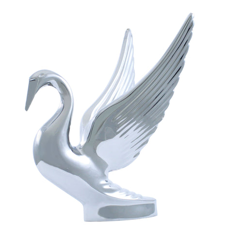 Chrome Swan Hood Ornament