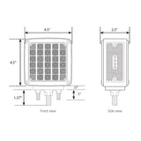 Double Face Square Smart Dynamic LED Pedestal Light