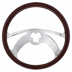 18 Inch Wood Steering Wheel - Scorpion