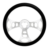18 Inch Chromed Aluminum Steering Wheels With Black Leather Rim