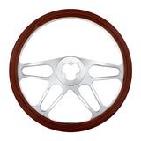 18 Inch Chromed Aluminum Steering Wheels With Wood Rim