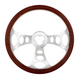 18 Inch Chromed Aluminum Steering Wheels With Wood Rim