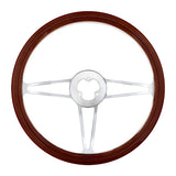 18 Inch Chromed Aluminum Steering Wheels With Wood Rim