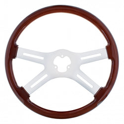 18 inch Chrome Steering Wheel - 4 Spoke
