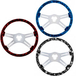 18 Inch Skull Hydro-Dip Finish Wood Wheel w/ Chrome Spokes