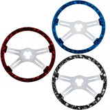 18 Inch Skull Hydro-Dip Finish Wood Wheel w/ Chrome Spokes