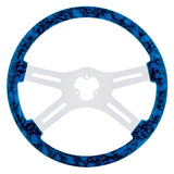 18 Inch Skull Hydro-Dip Finish Wood Wheel w/ Chrome Spokes