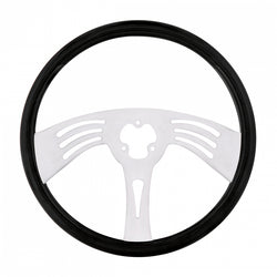 18 Inch Carbon Black Woodgrain Steering Wheel 3 Spoke