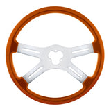 18" Vibrant Color 4 Spoke Steering Wheel