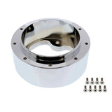 Chrome Aluminum 3 Bolt Hub Adaptor For 9 Screw Steering Wheels