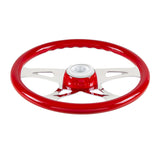 18 Inch Indigo Red Boss Steering Wheel With Horn Button And Matching Horn Bezel