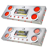 Stainless Rear Center Light Panel With 4 And 1 Inch Dual Function LEDs And Underglow
