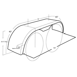 Hogebuilt Tandem Flanged-Drop Fenders with Perfect Mirror Finish in 105 inch