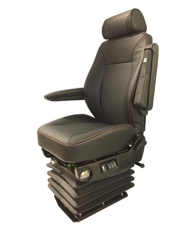 Knoedler Air Chief Wide Genuine Leader Seat - Heat and Massage - Dark Gray