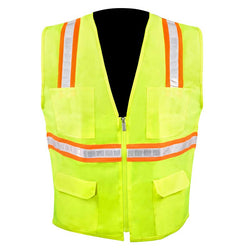High Visibility Safety Vest with 6 Pockets
