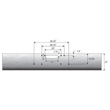 SS 1984-1999 FREIGHTLINER CABOVER AND CONVENTIONAL 20" AMERICAN EAGLE STAINLESS STEEL 9 OVAL HOLES BUMPER