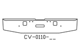 2004-2007 CLASSIC XL FREIGHTLINER 18" TEXAS SQUARE CHROME BUMPER  BOLT HOLES, STEP HOLE, HITCH HOLES