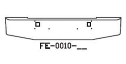 SS KENWORTH W900B,W900L 20" AMERICAN EAGLE STAINLESS STEEL BUMPER 9 OVAL LIGHT HOLES