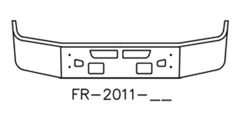 KENWORTH T660 18"  SET BACK AXLE WITH TOW HOOK AND FOG LIGHT HOLES