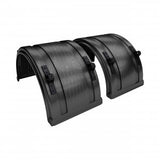 Black - Full Round Single Axle Poly Fenders