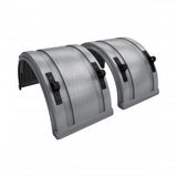 Silver Grey - Full Round Single Axle Poly Fenders