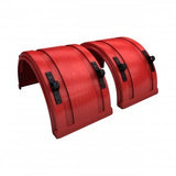 Red - Full Round Single Axle Poly Fenders