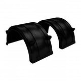 Black - SlideTrax Series Full Round Single Axle Poly Fenders