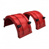 Red - SlideTrax Series Full Round Single Axle Poly Fenders - Red