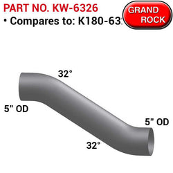 Double 32 Degree Bend Kenworth Replacement Exhaust Pipe