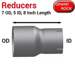 Chrome Pipe Reducer 7 In O.D Reduced to 5 In I.D