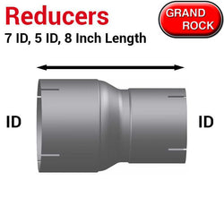 Chrome Pipe Reducer 7 In I.D Reduced to 5 In I.D