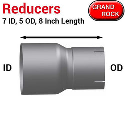 Chrome Pipe Reducer 7 In I.D Reduced to 5 In O.D