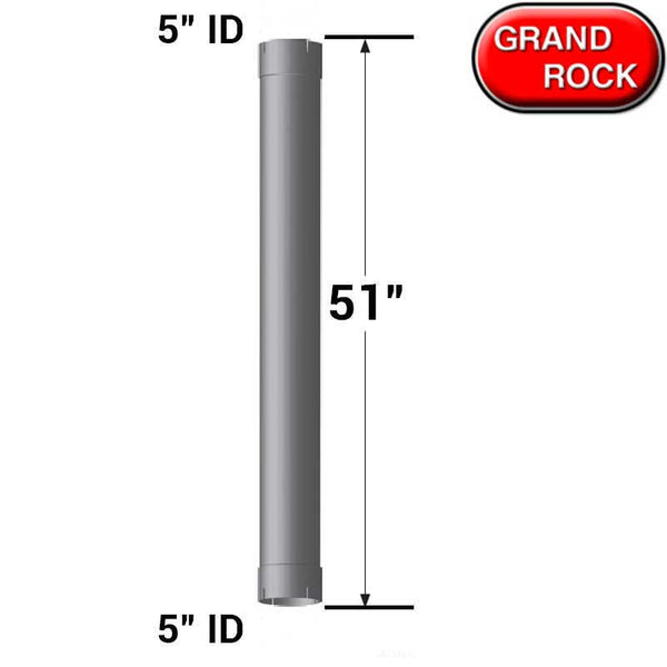 Chrome Muffler Eliminator 51 Inch Length 5 In ID/ID Diameter