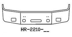 PETERBILT 387 BUMPER 1999 - 2001 18" SET BACK CHROME STEEL