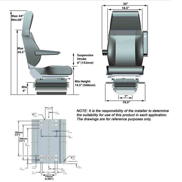 Knoedler Harrier Wide Seat - High Back Adjustable Arms - Matrix