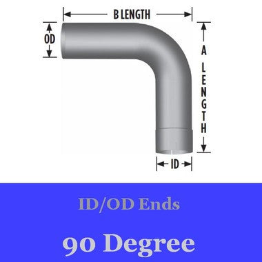 Elbow 4" 90 Degree 15" X 15" ID-OD Aluminized