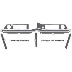 Freightliner Classic/FLD Interior Upper Cab Stainless Steel Trim