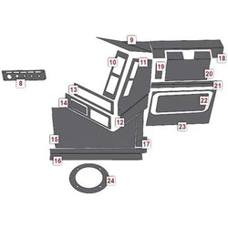 Freightliner Classic/FLD Interior Lower Cab Stainless Steel Trim Pieces