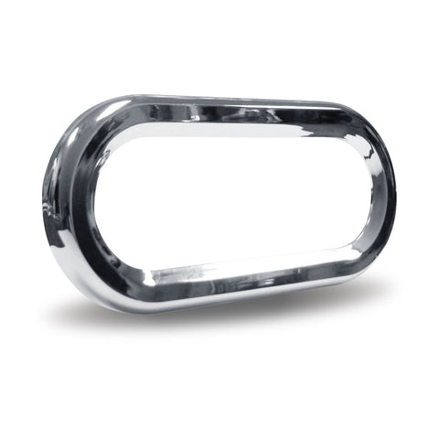 Oval Chrome Plastic Twist-On Bezel
