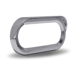 Oval Chrome Plastic Twist-On Bezel with Visor