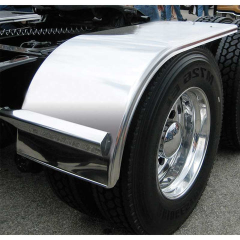 60" Stainless Steel Half Fender - Rolled Edge & Flange