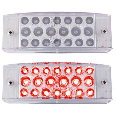 6 x 2 In Rectangular 20 LED Light w/ Reflector and Clear Lens