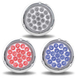 4 Inch 19 LED Dual Red Stop /Blue Marker All in One Flange Mount Light
