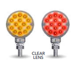 3 Inch Mini Double Face Standard LED Light - Amber Red Clear Lens