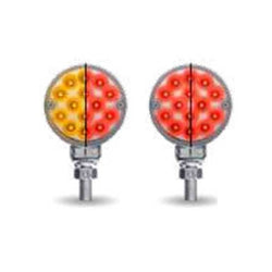 3 Inch Mini Double Face Dual Revolution LED Light - Amber/Red To Red