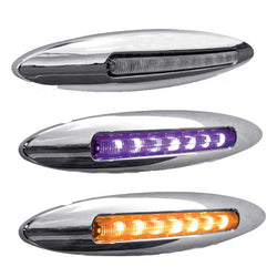 6 Inch Dual Amber Turn Signal/Purple Marker LED All in One Light
